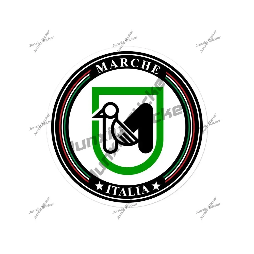

Marche Italy Flag Stickers Circular Waterproof Outdoor High-quality Vinyl Decals For Decoration Fuel Tank Cap Cover Scratches