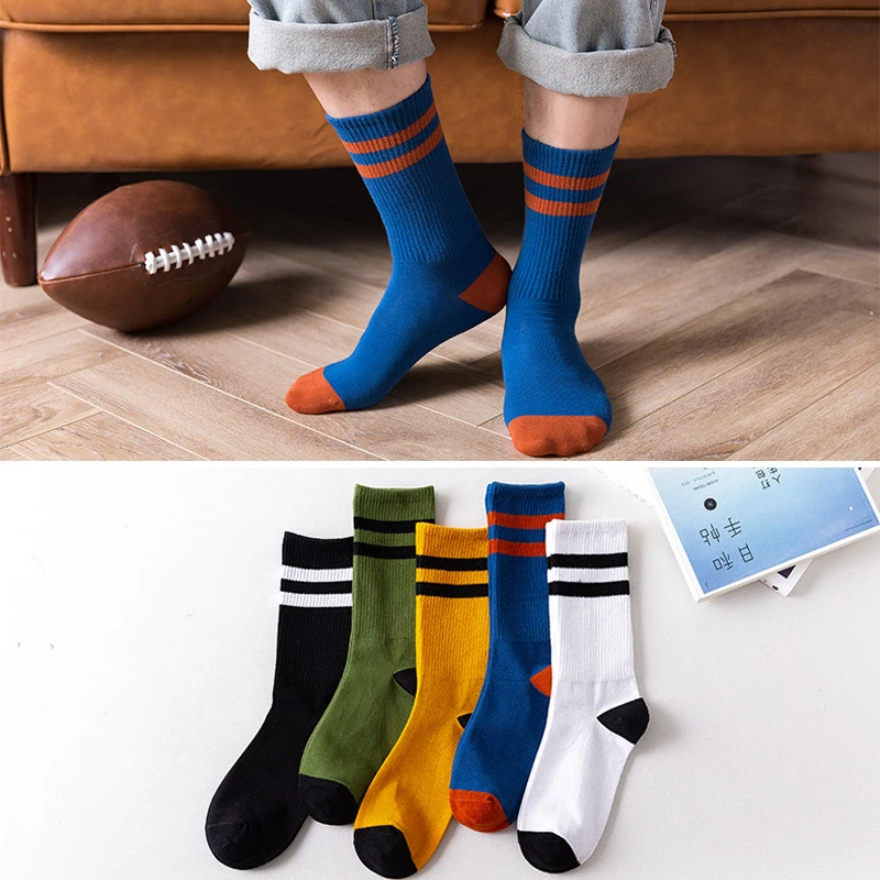 4 Pairs Hohe Qualität Männer Mode Sport Socken Herbst Und Winter Business Schweiß Absorbieren Atmungsaktiv Verdickt Warme Baumwolle Socken