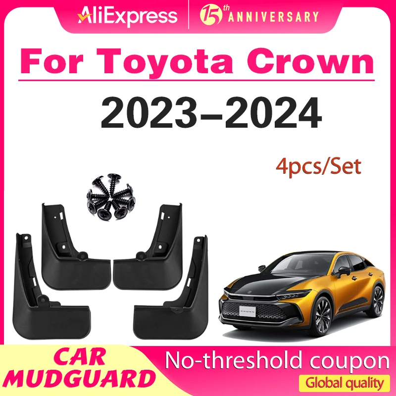 

For Toyota CROWN 2023 2024 4PCS Mudguards Mud Flaps Splash Guards Front Rear Covers Fender Mudflaps Car Accessories