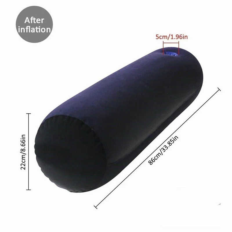 Inflatable Yoga Pillow Multifunctional Long Body Pillow Lumbar Leg Travel Positions Support Air Bed Sleeping Cushion