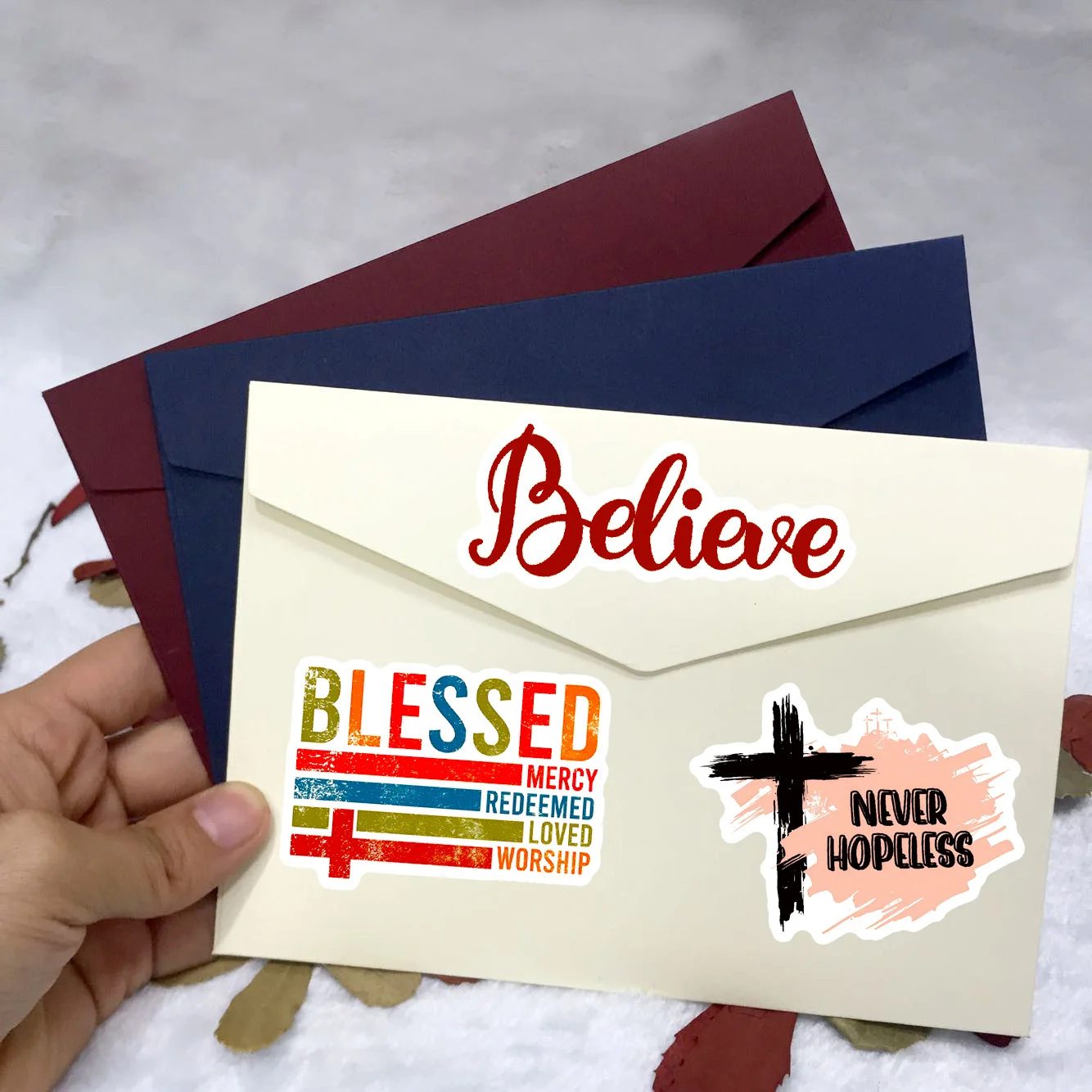 50 قطعة نمط بوهو يسوع المسيحيين الدين أقوال ملصقات لوح التزلج حقيبة الكتابة على الجدران الأمتعة DIY بها بنفسك الكتاب المقدس الشارات #6