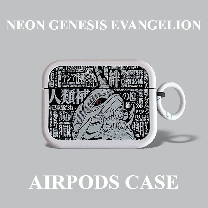 EVANGELION EVA 01 funda para auriculares para AirPods Pro 1 2 3 4 llaveros de Anime auriculares inalámbricos Bluetooth cubierta protectora Accesorios