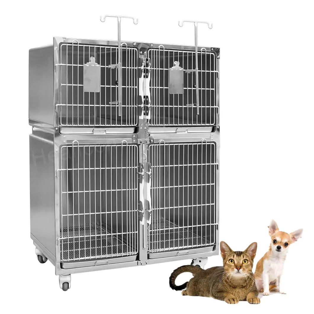 

High Quality Customizable Multilayer Veterinary Stainless Steel Animal Dog Cage