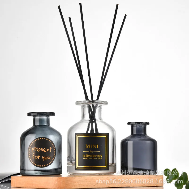3PCS 150mTransparent Aromatherapy Glass Bottle Reed Diffuser Bottle Scent Volatilization Glass Container for Home Decoration