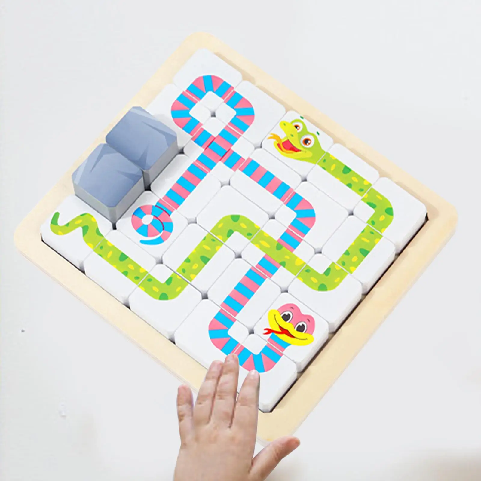 Wooden Snake Chess Educational Family Game Chess Toy Family Board Games Versatile Thinking Puzzle Game Strategy Board Game