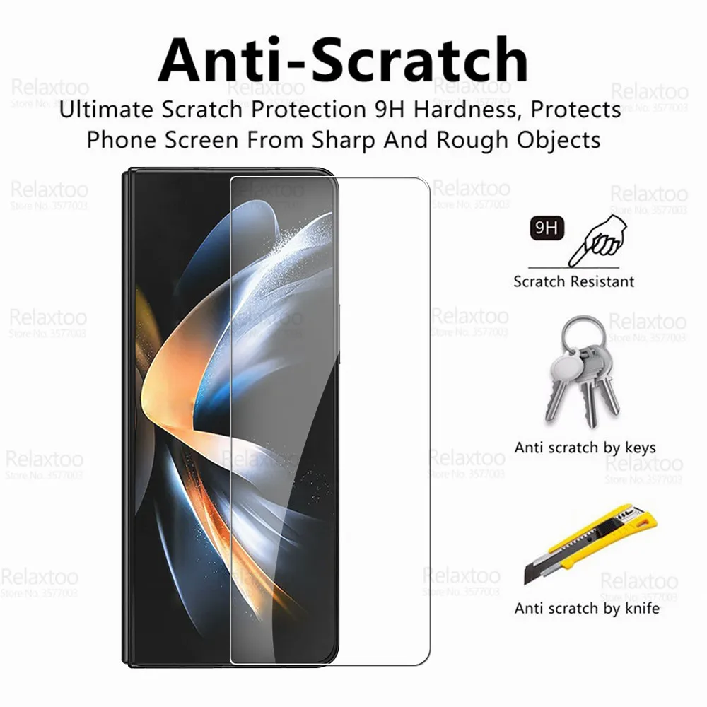 Vidrio Templado Protector para Samsung Galaxy Z Fold 4 5, Protector de pantalla Samung ZFold4 Fold4 ZFold 4 5G, película de cubierta de seguridad, 3-1 piezas