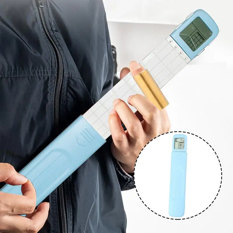

Ukulele Chord Practice Tool Guitar Fingerboard With Rotatable Chart Screen Chord Finger Exerciser With Chord Chart Metronome For