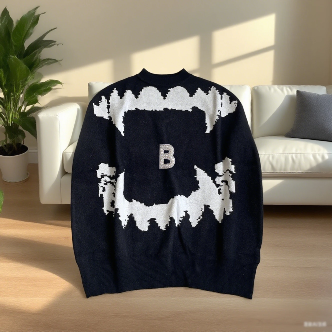 

Y2k свитер с длинными рукавами Harajuku, повседневная уличная одежда, пуловер, модный тренд, простой щедрый эстетический стиль, узор с принтом алфавита