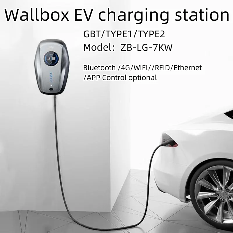 Hot Sale 7KW wallbox  AC EV Charger Type 1 Type 2 Single Phase 32A Electric Vehicle Charge Station for EV car