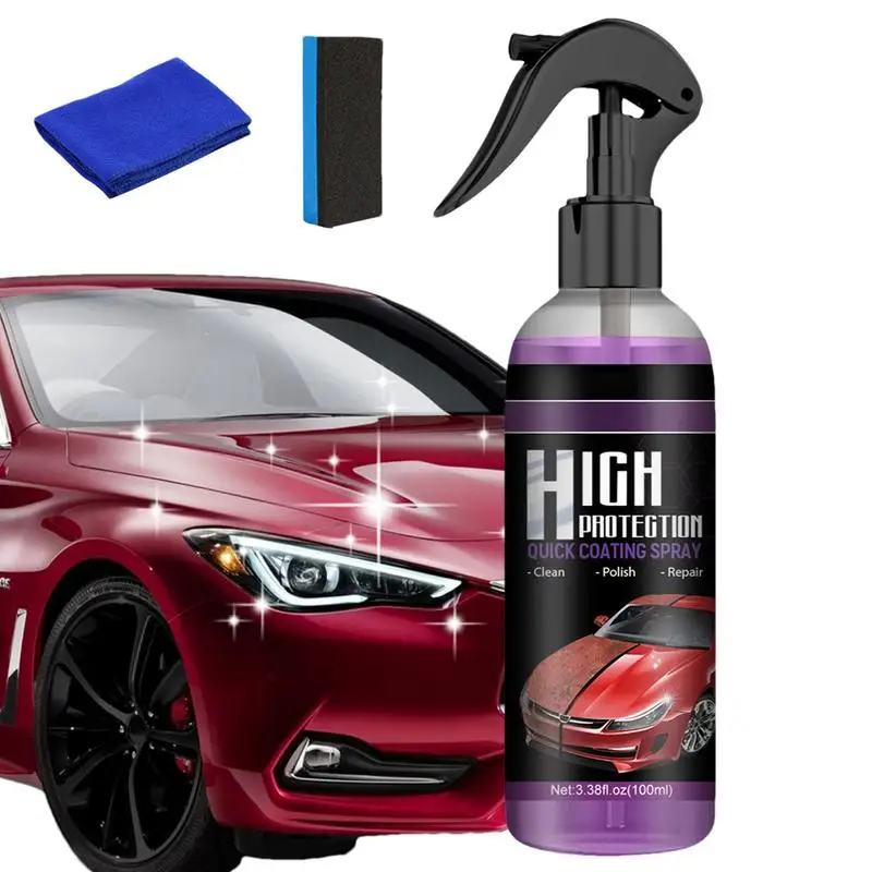 3in 1 Car Ceramic Coating Spray 100ml Auto Nano Ceramic Coating Car Nano Spray Car Scratch Repair Body Compound Scratch Repair