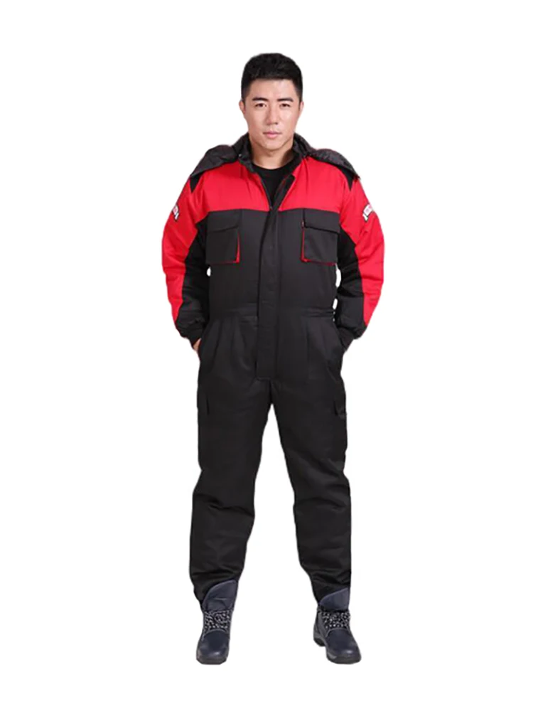 Unisex Winter Cotton Warm Jumpsuit Safety Jacket Working Clothes Construction Coat Work Uniform Workwear Security Protection