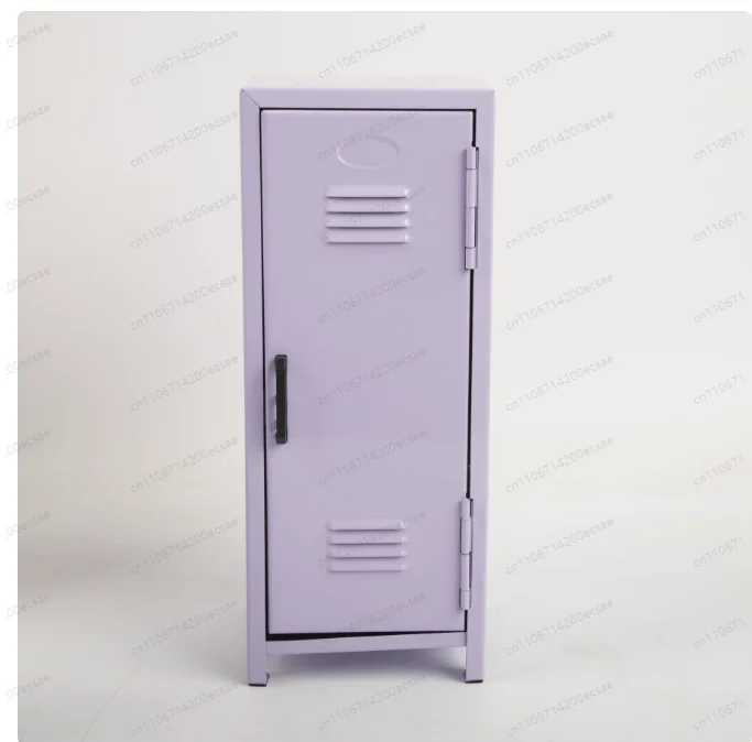 Iron Storage Box Dormitory Cosmetics Storage Cabinet Mini Safe Girls' Holiday Gifts Desktop Small Items Mini Storage Cabinet