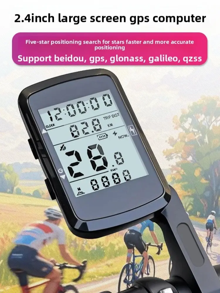 AliExpress ESLNF Wireless GPS Bike Computer Ultralight Road Bicycle Speedometer 2.4 Inch Screen Cycling Computer With Backlight Bike Accessories