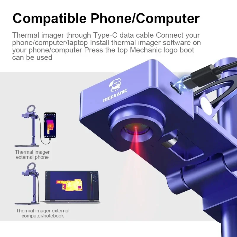 MECHANIC kamera termal 3D STI-08 untuk ponsel PCB pemeliharaan kesalahan Motherboard deteksi cepat alat kamera termal