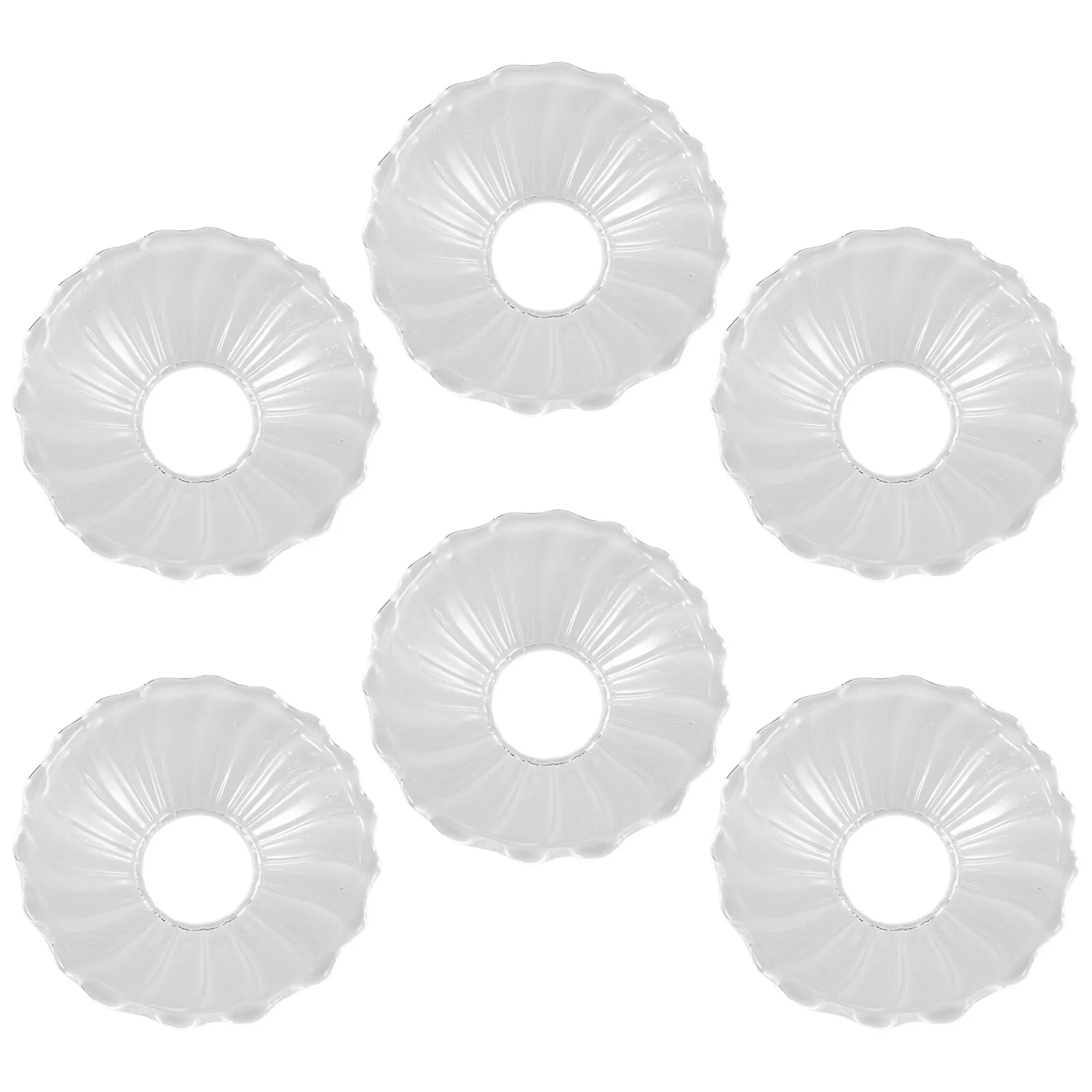 

6 Pcs Drip Protection Plate Wax Holder Collector Decorative Glass Protector Clear Candlestick Catcher