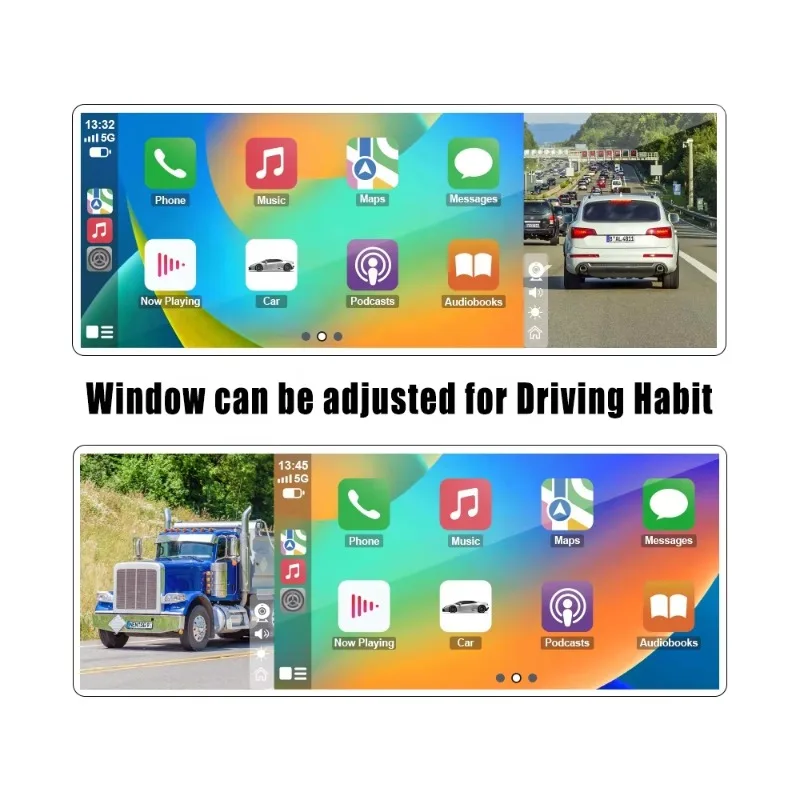 Universal Portable Car Screen 10.26 Inch Wireless Carplay Screen High Quality Multimedia Player for Car Video Recorder DASH CAM