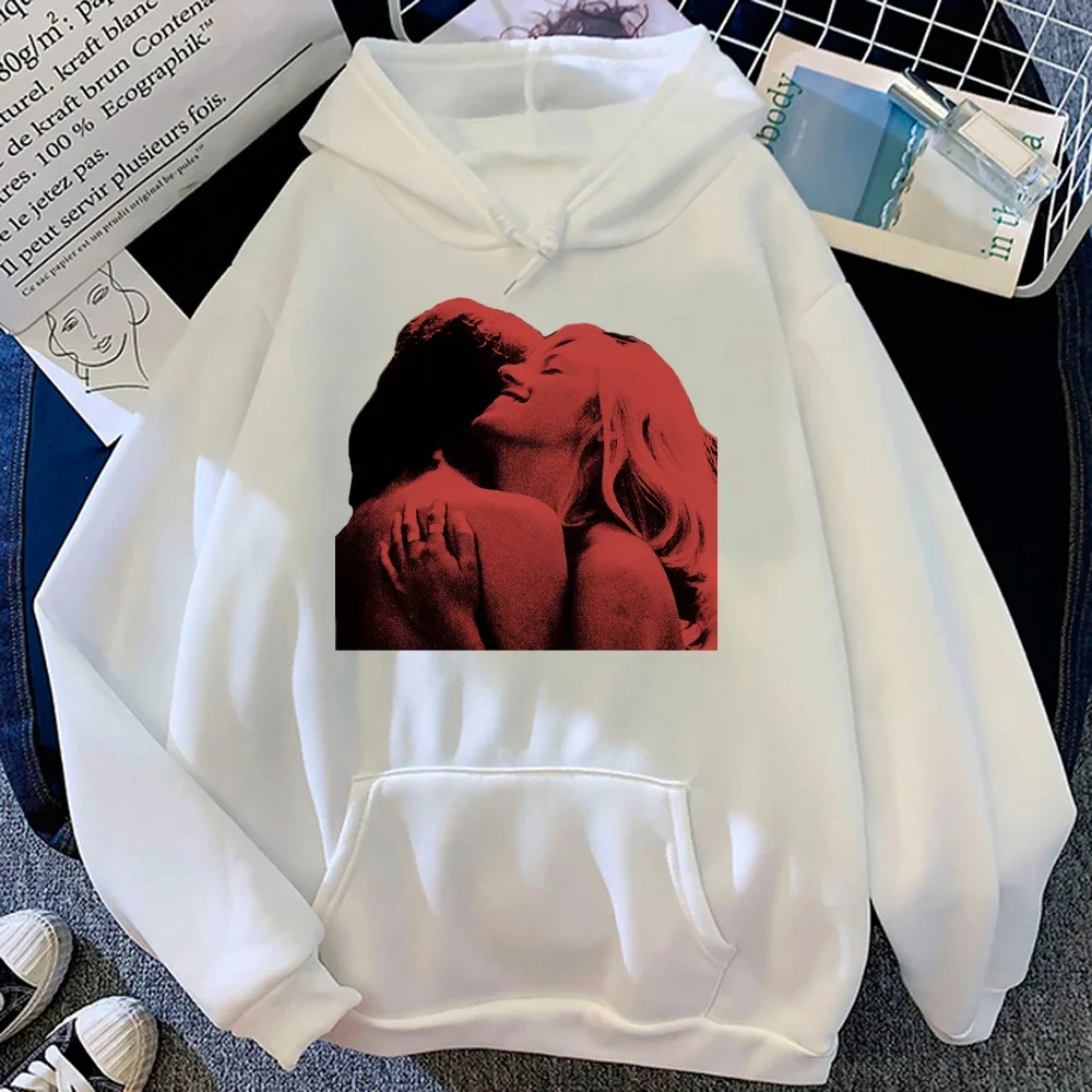 Autumn men's TV Girl patterned printed hooded sweatshirt sweatshirt, Gothic minimalist style aesthetic y2k clothing long-sleeved