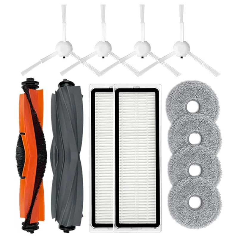 EQAZ-Accessoires Kit voor Dreame X10 S10 Plus L10S Ultra W10S Pro Stofzuiger Vervangende Onderdelen Hoofdzijborstel Filter Mops