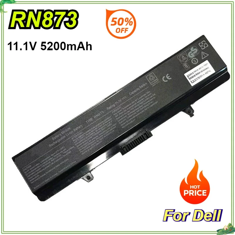 

RN873 K450N 0CR693 Laptop Battery for Dell Inspiron 1526 1525 1440 1545 1546n 1440 1750 15 PP29L Vostro 500 0F972N 11.1V 5200mAh