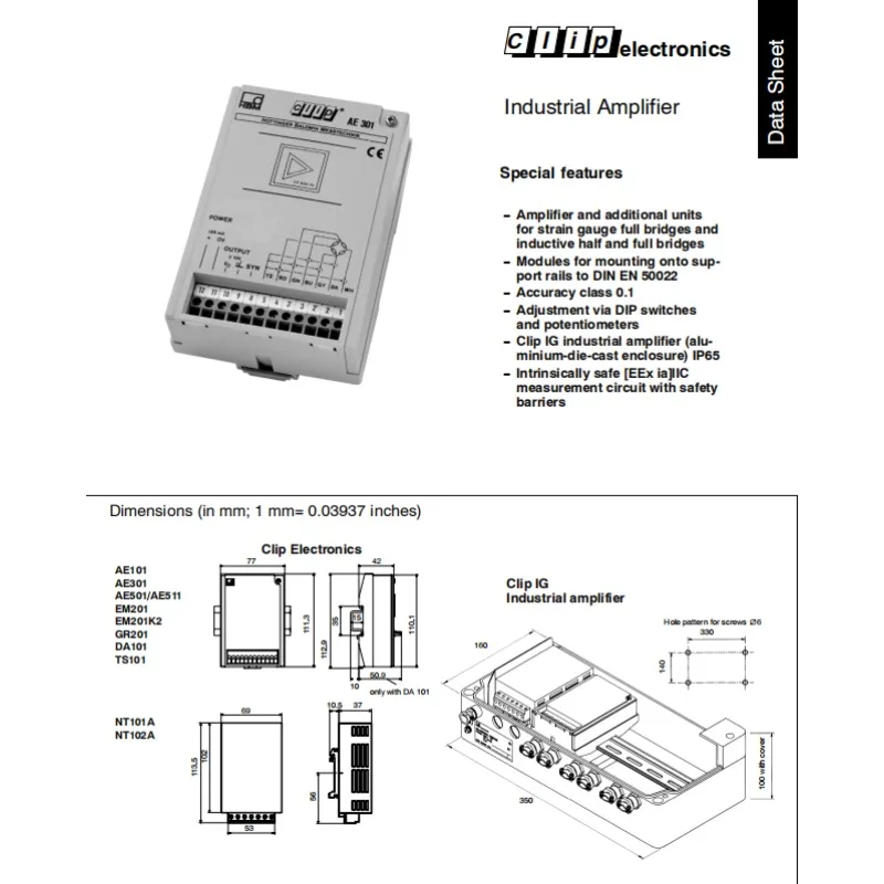 Amplificador de célula de carga HBM AE501