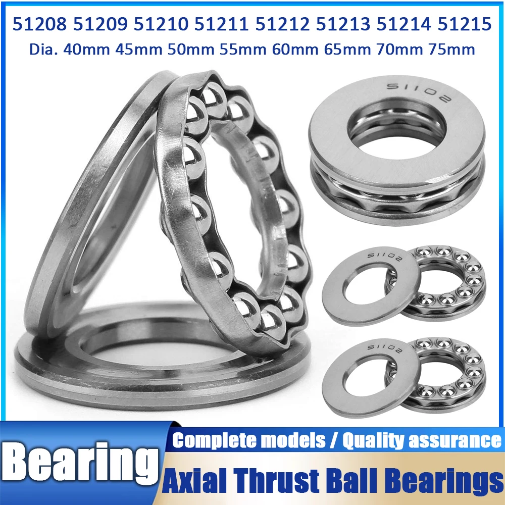 

1pcs High Quality Plane Thrust Bearing 51208 51209 51210 51211 51212 51213 51214 51215 Axial Ball Bearings Single Direction