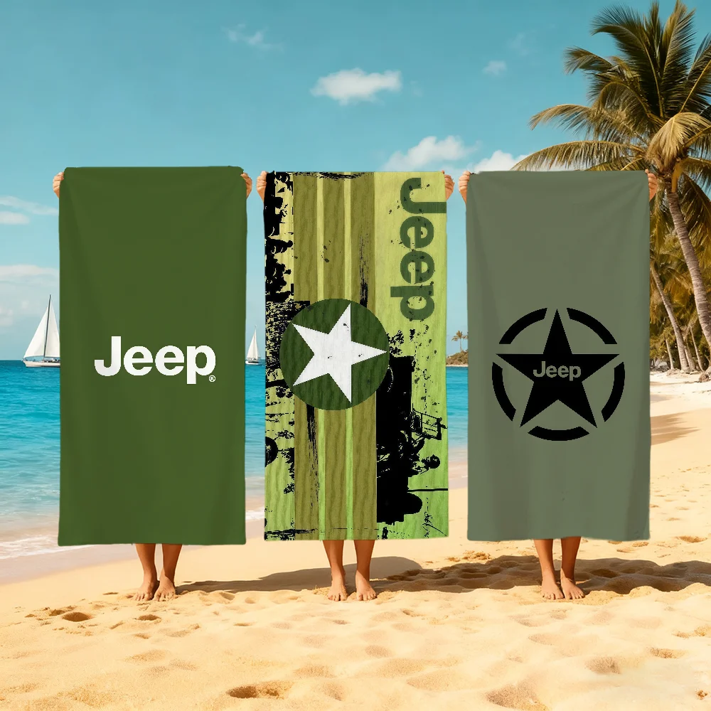 Car brand J-Jeep-P Towel Large Quick-Drying Microfiber soft Beach Towel for Travel Fitness Sauna Bathing Camping