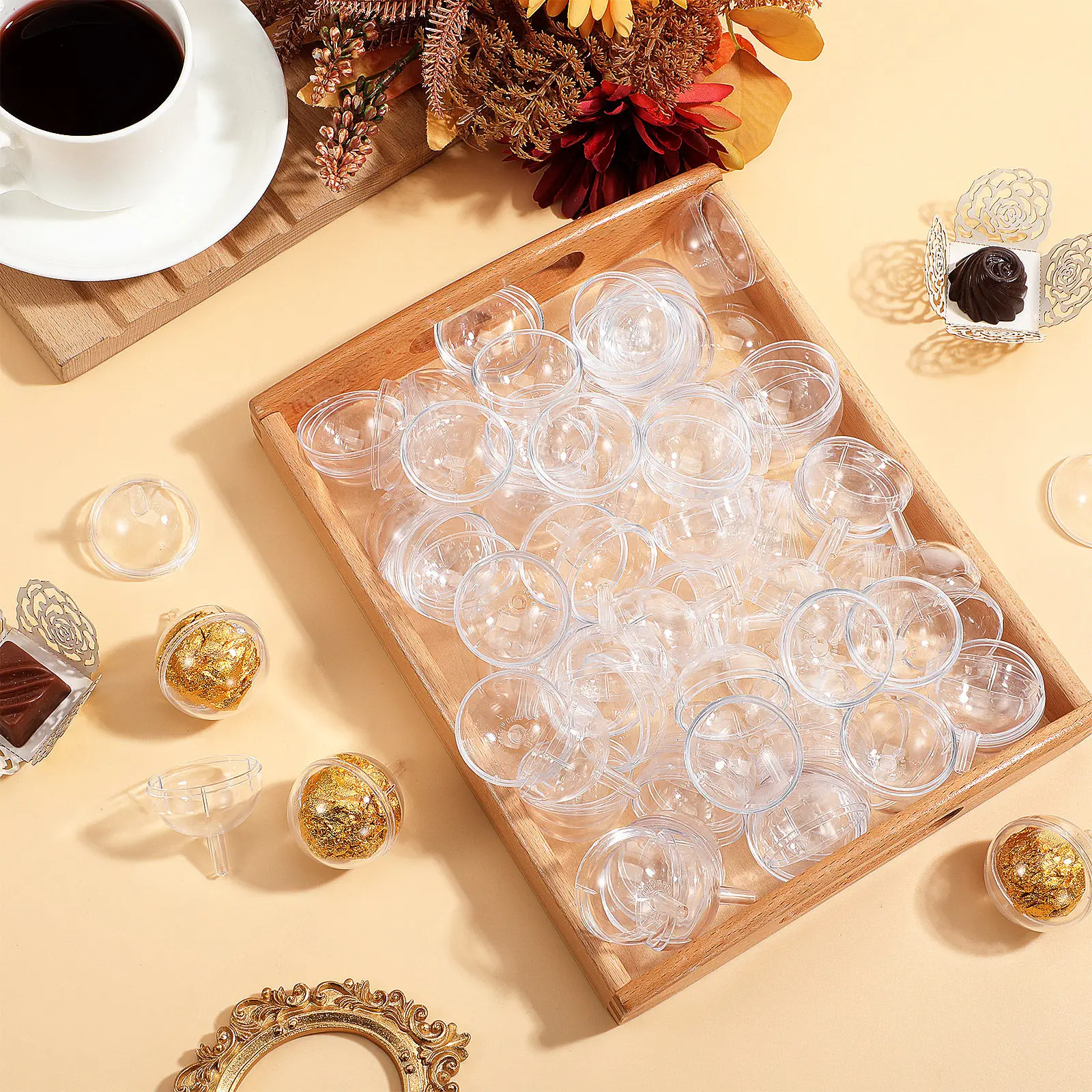 

Набор из 95 прозрачных портативных держателей для шоколада и конфет, декоративные прозрачные стаканчики для трюфелей для мероприятий