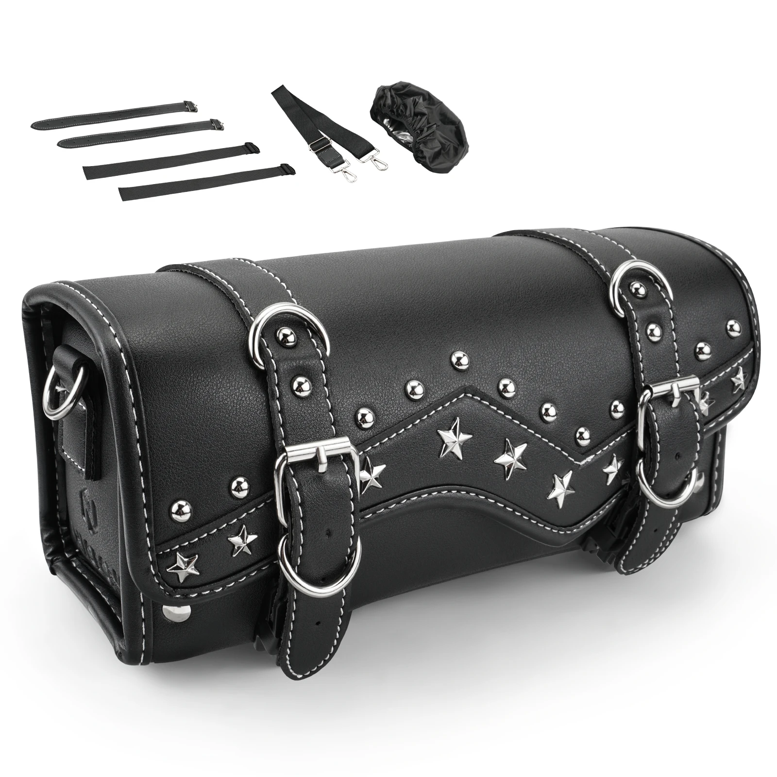 

Waterproof Universal Motorcycle Front Fork Bag Vintage Leather Tool Storage Saddlebag Motorbike Bags For KTM Yamaha BMW Kawasaki