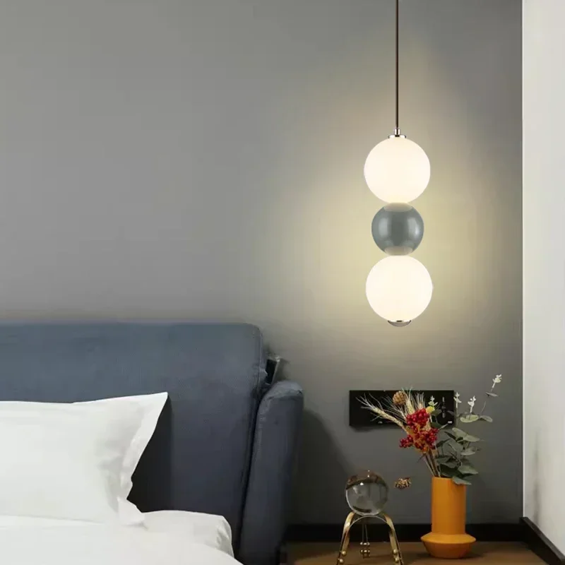 Lámpara colgante LED nórdica para Bar, comedor, dormitorio, cabecera, sala de estar, Hotel, decoración interior, accesorio de luz