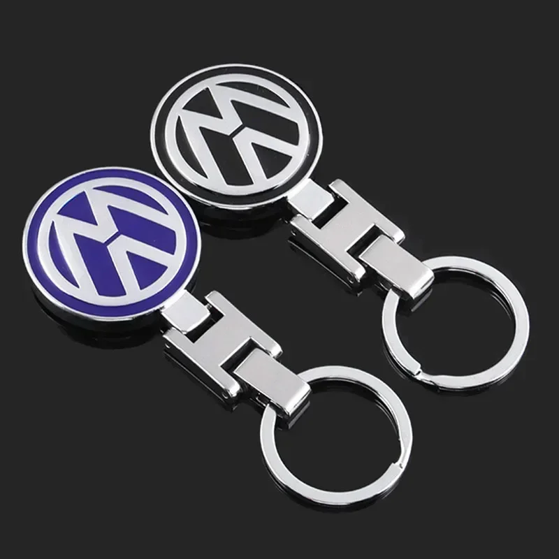 Metal Car Keychain Key Rings Holder Pendant for Volkswagen Bora Touran MK4 Passat Polo Golf Jetta Tiguan Beetle Touareg T-ROC CC