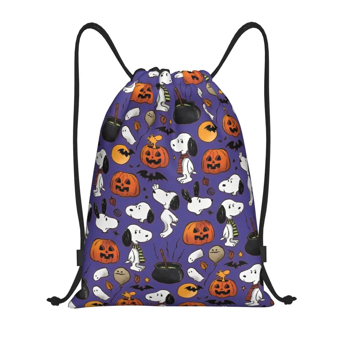

Счастливый Хэллоуин Снупи Рюкзак на шнурке Спортивный спортивный рюкзак Сумки на шнурке для езды на велосипеде