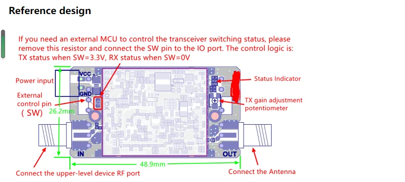 433MHz für Lora-Signalverstärker, Sende- und Empfangsmodul, 2-Wege-Leistungsverstärker, Signalverstärkungsmodul mit hoher Verstärkung, 510MHz 868MHz – Detail 16