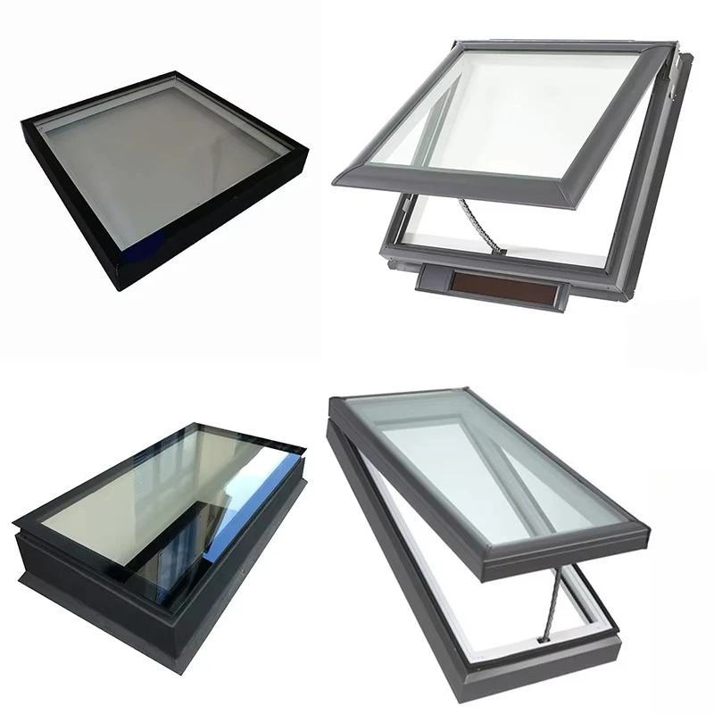 Automatic concealed floor hatch with LED opening sunshade, basement access door