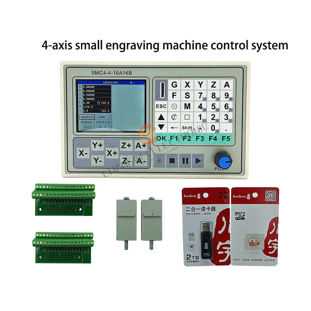 CNC SMC4-4 Kit Offline CNC Controller 50KHZ Carving Control System Engraving Machine Control SMC4+4PCS NEMA23 3NM Stepper Motor