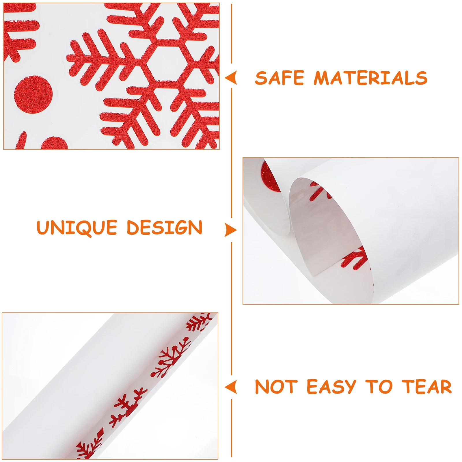 

1 Sheet Snowflake Window Sticker Christmas PVC Wall Decals Removable Easy Apply Decorations for Glass Mirror Furniture