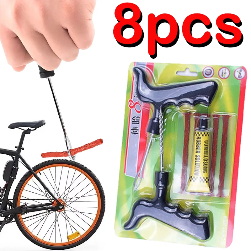 

Car Tire Repair Tool Sets Multifunctional Universal Auto Bike Tyre Puncture Plug Rubber Strip Tools Auto Repair Accessories