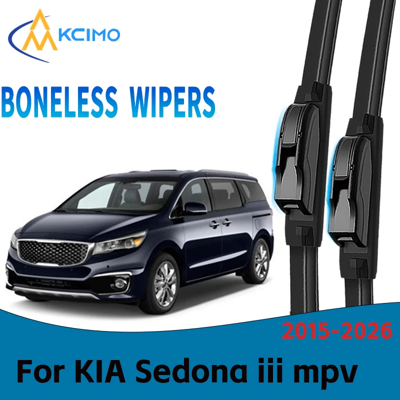 

Durable Windshield Wipers Direct Replacement for KIA Sedona iii mpv 2015-2026 Easy to Install Set of Front Wiper Blades