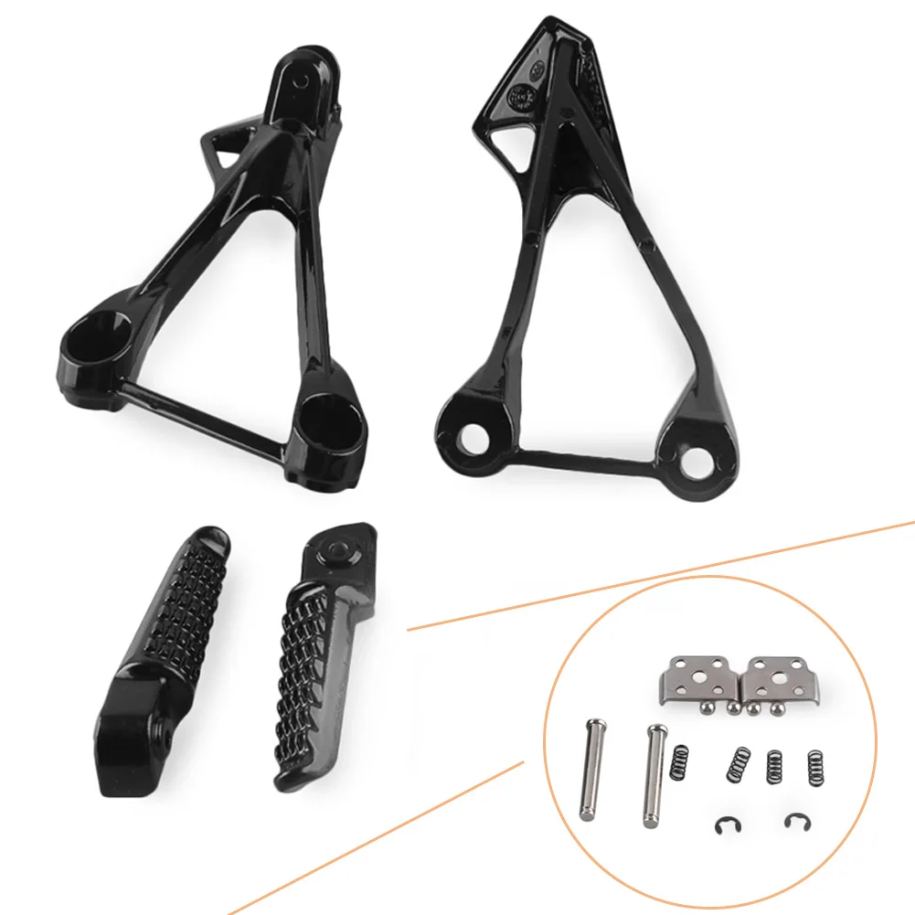 Aluminum Motorcycle Rear Passenger Foot Pegs Footrest Brackets Left + Right for Kawasaki Ninja ZX6R ZX636 2005 2006 2007 2008