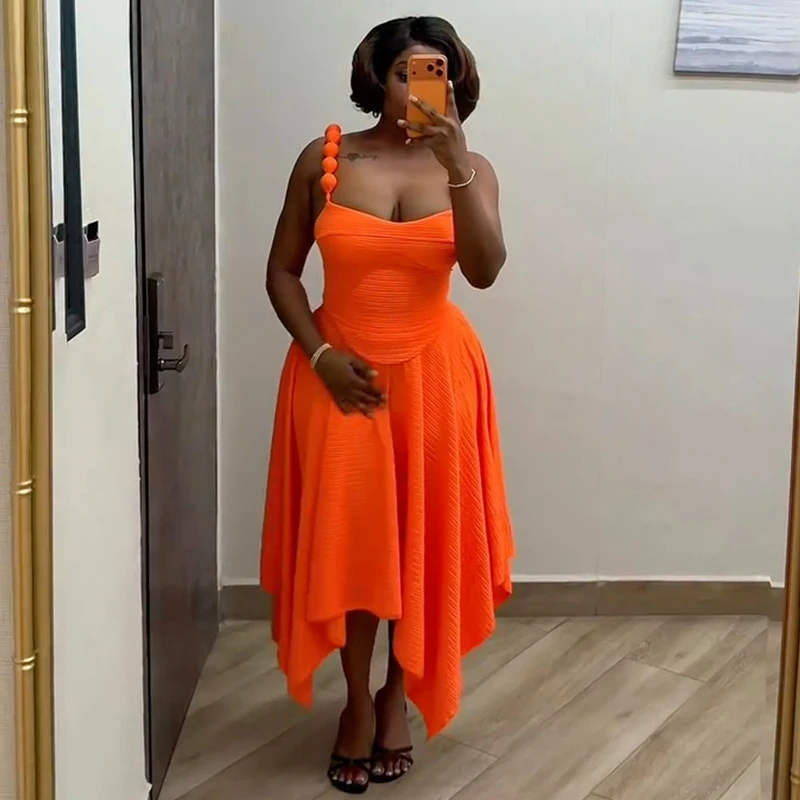 Nueva moda africana, conjunto de 2 piezas para mujer, Top corto con cordones en la espalda y falda larga Irregular, traje, trajes de vacaciones