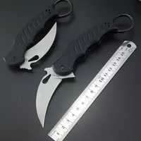 G10 CS GO counter strike karambits tactical claw neck knife real combat fight camp hike outdoor self defense white/black blade