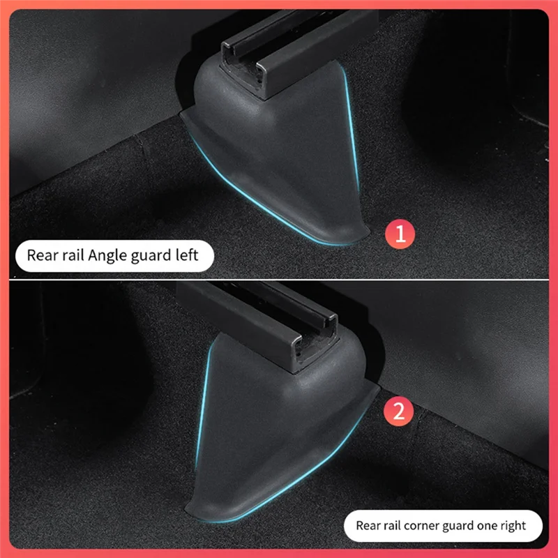 

Car Seat Corner Protector Slide Rail Half-Wrapped Seat Corner Protector For Tesla Model Y Modification Durable Easy Install