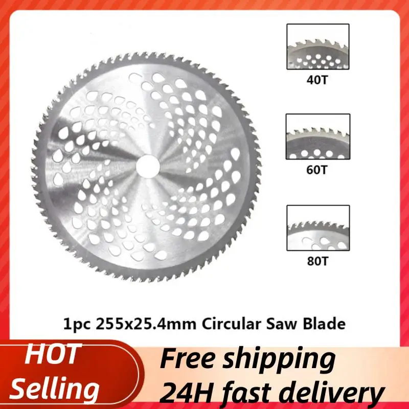 1pc 255mm 40T/60T/80T Brush Cutter Blade Lawn Mower Cutter Replacement Circular Saw Blade For Cutting Grass,Tree Trimmer Blade