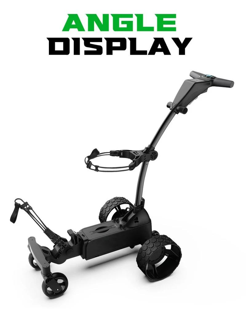Factory Wholesale Foldable Electric Golf Cart AI Auto-Follow Remote Control LCD Display Aluminum Alloy 6.5km/h Max Speed 18-27
