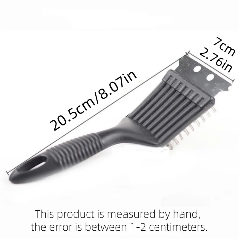 1/2/3 stainless steel cleaning brushes-with shovel head, easy decontamination, hanging, household cleaning, barbecue necessary