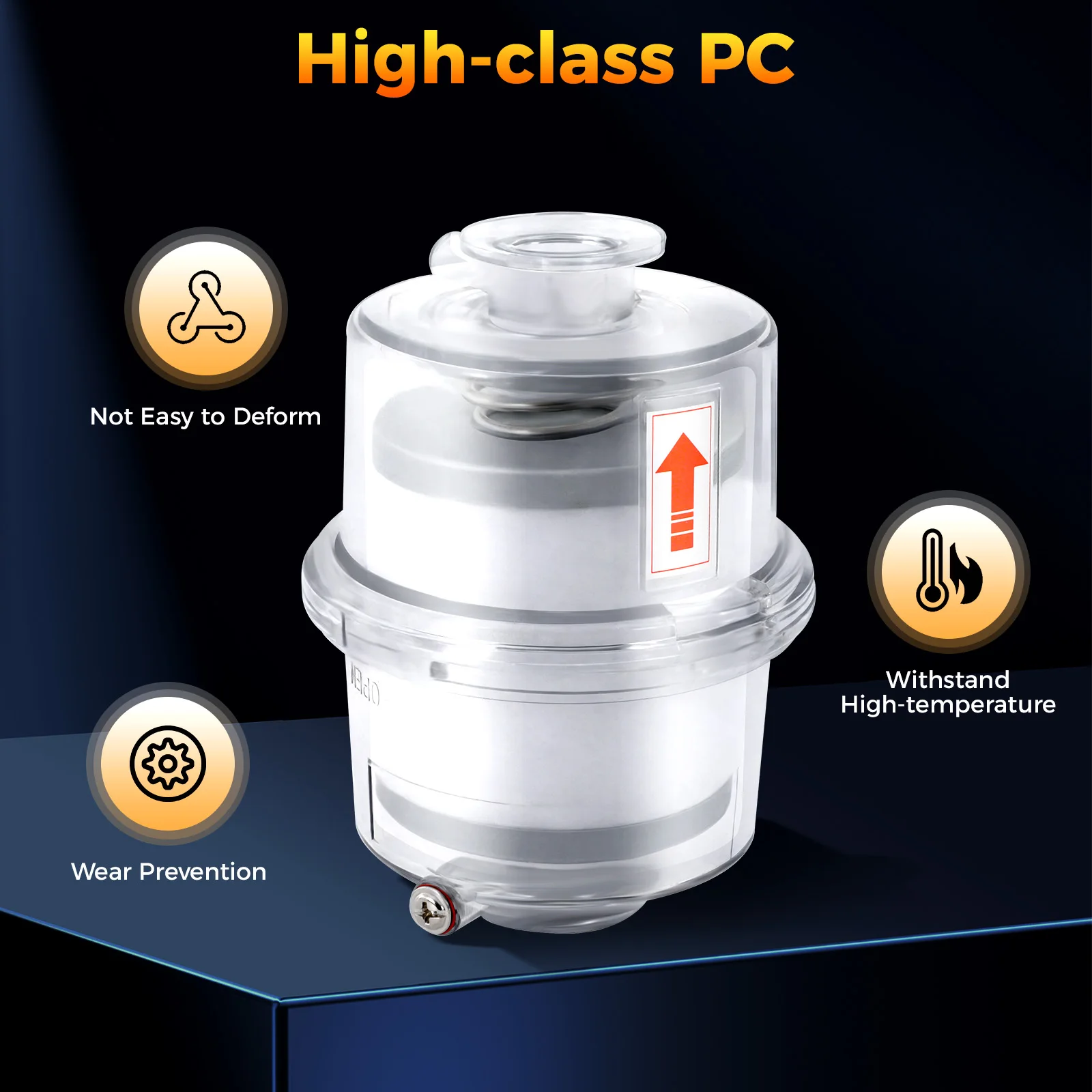 KF25 Interface Oil Mist Filter for Vacuum Pump - High-Efficiency 95% Filtration, Durable PC Material, Clear Shell Design for Fum