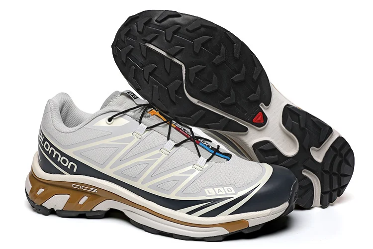 Salomon XT-6 ADVANCED Trailrunningschoenen voor heren en dames, Triple White, Contagrip-buitenzool