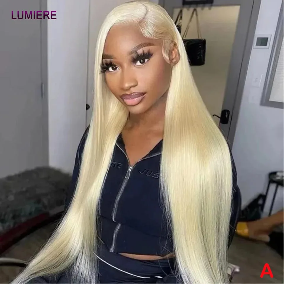 

613 Honey Blonde Wigs Bone Straight HD Lace Frontal Wig Human Hair Brazilian Colored 13x4 Lace Front Wigs For Women 250 Density