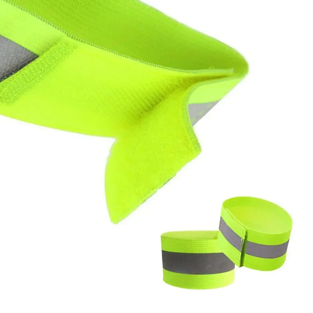 Luminous Reflective Band Strap Elastic Glow Warning Armband Multifunctional Safe Reflector Wristband for Wrist Ankle Leg