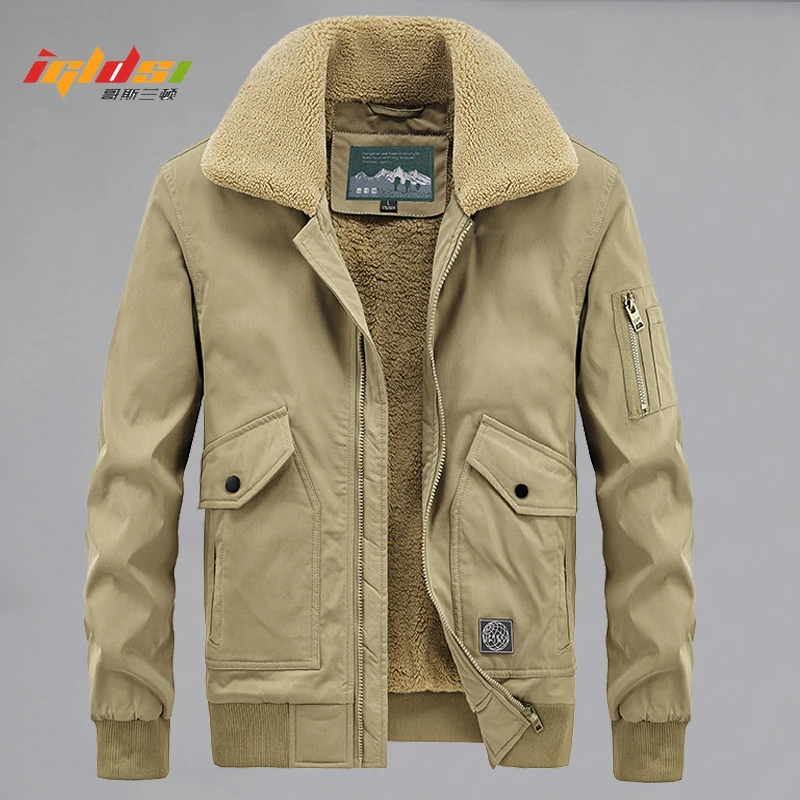 

New Men's Winter Thicken Fleece Tactical Jacket Brand Warm Casual Outwear Coat Lamb Wool Fashion Military Windbreaker Jackets