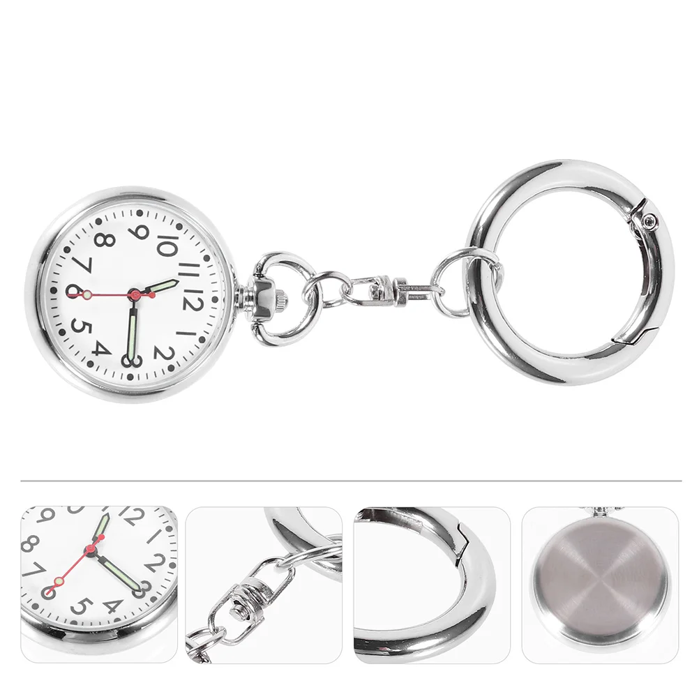 

2 Pcs Medical Nurse Form Watch Key Fob Table Timing Watches Pocket Glass Hanging Student